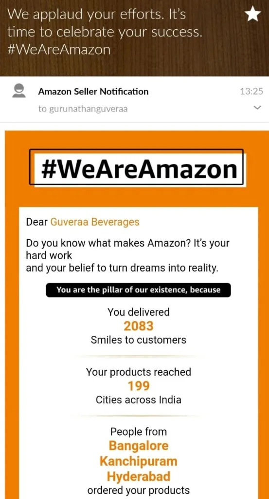 Amazon Milestone Infographic: 2083 Smiles, 199 Cities